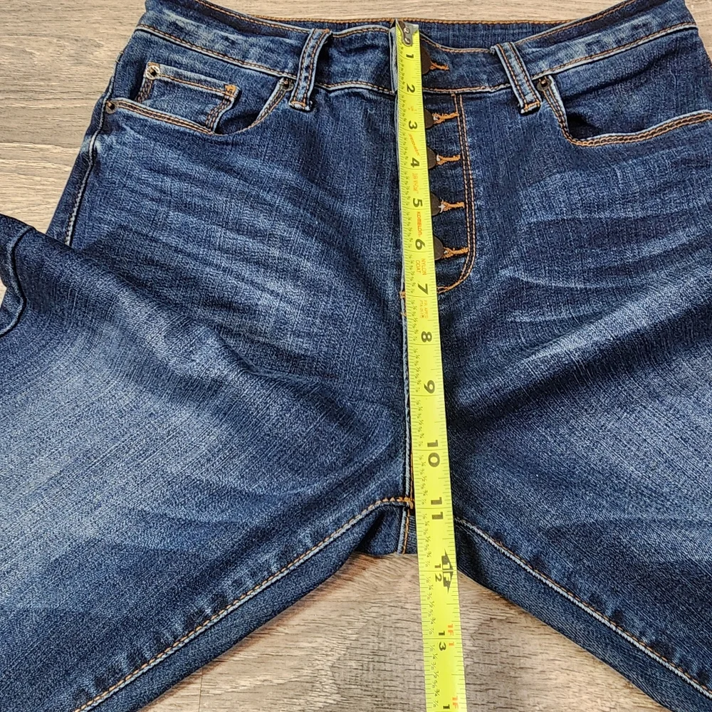 STS BLUE Ashley High Rise Button Fly Blue Denim Raw Hem Jean 28 - Picture 7 of 14